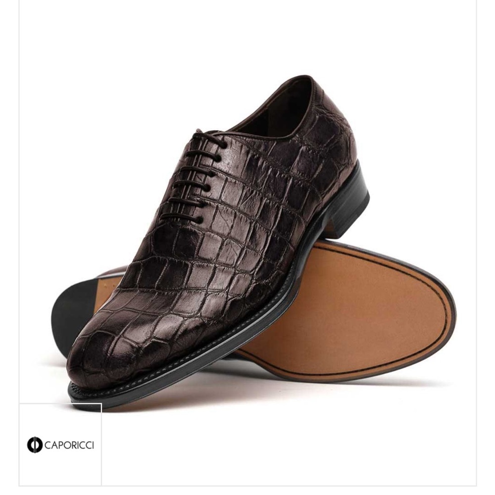 CAPORICCI 5952 real alligator last one ever to be made Brown real alligator